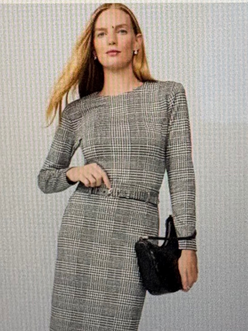 NWT Plaid Midi Pencil Skirt